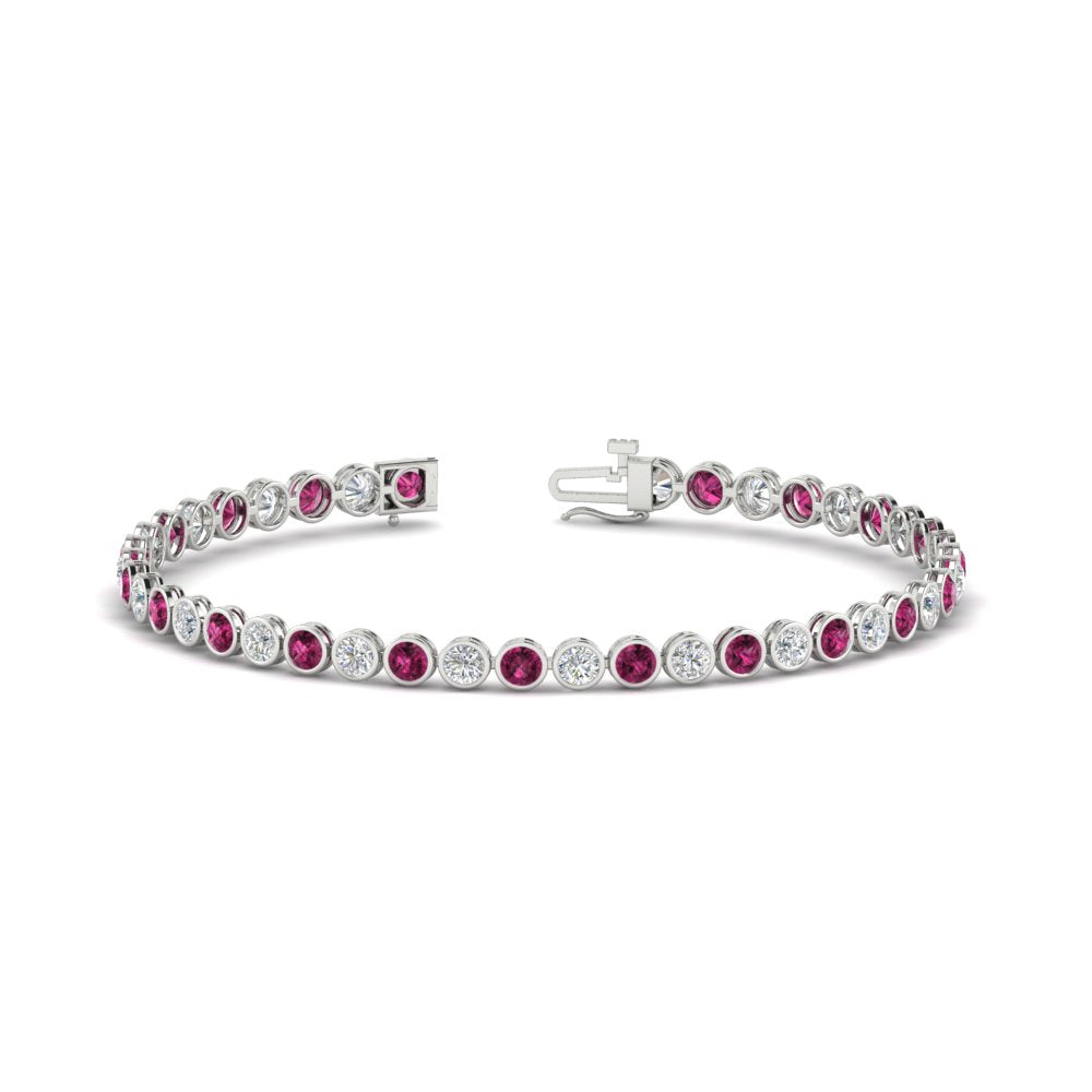 5.50 Carat Diamond Bezel Set Tennis Bracelet