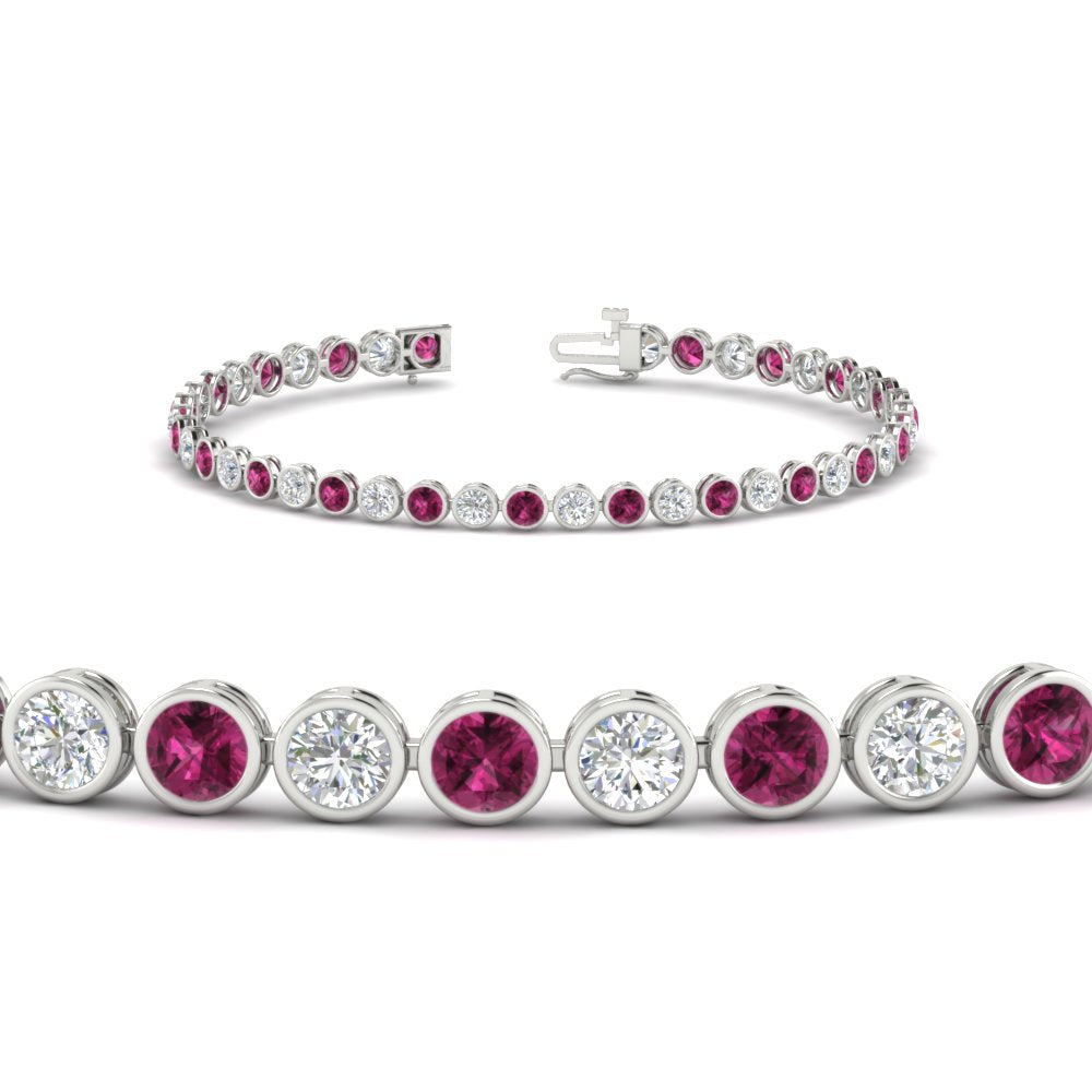 5.50 Carat Diamond Bezel Set Tennis Bracelet