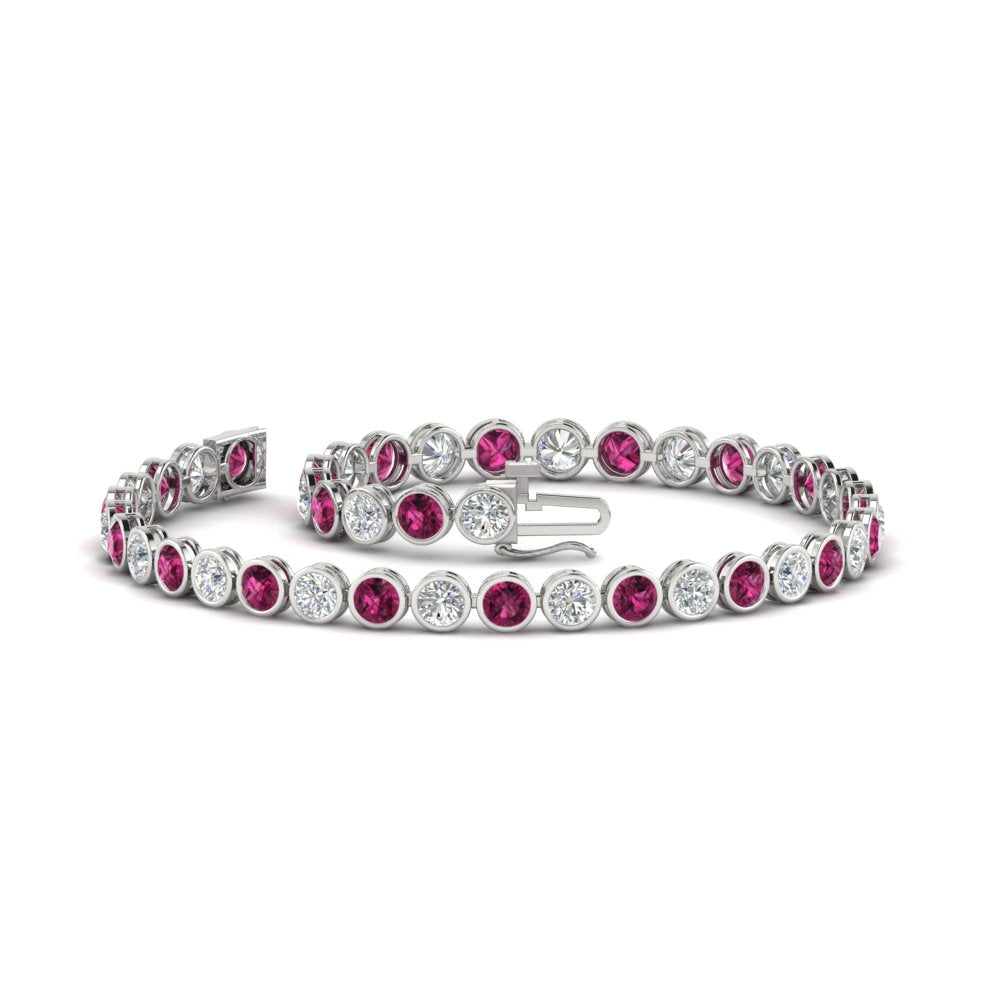 5.50 Carat Diamond Bezel Set Tennis Bracelet