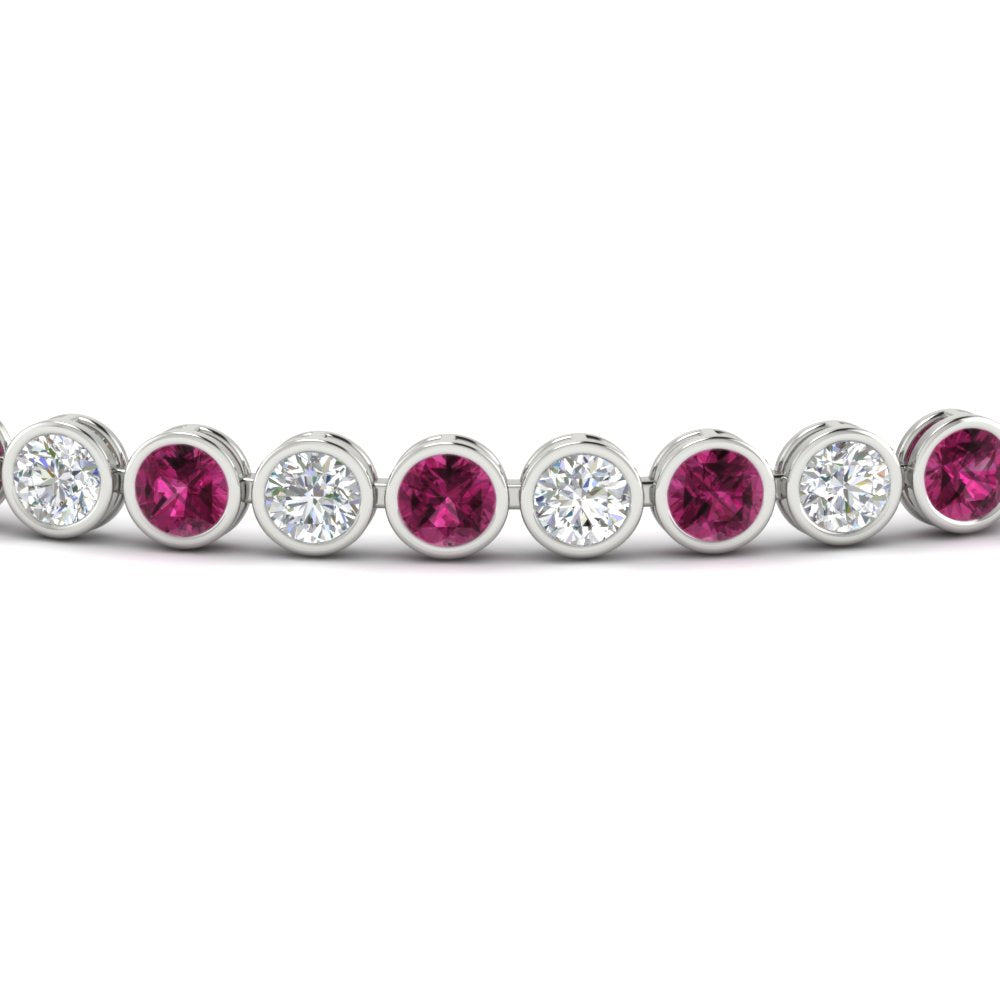 5.50 Carat Diamond Bezel Set Tennis Bracelet