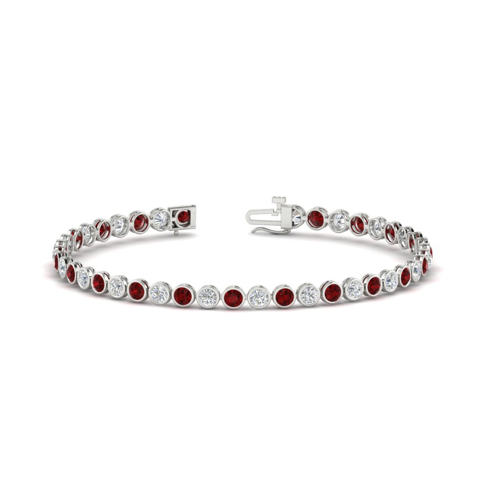 5.50 Carat Diamond Bezel Set Tennis Bracelet