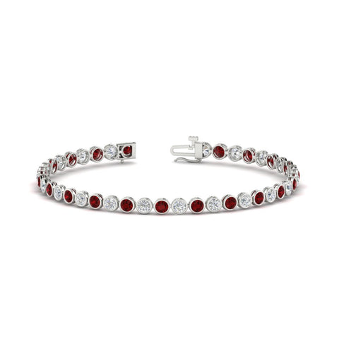 5.50 Carat Diamond Bezel Set Tennis Bracelet
