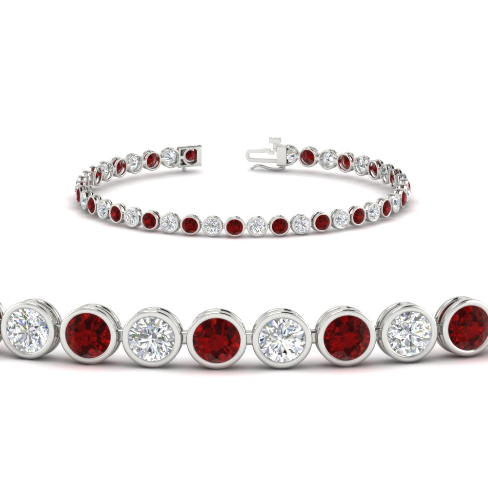 5.50 Carat Diamond Bezel Set Tennis Bracelet