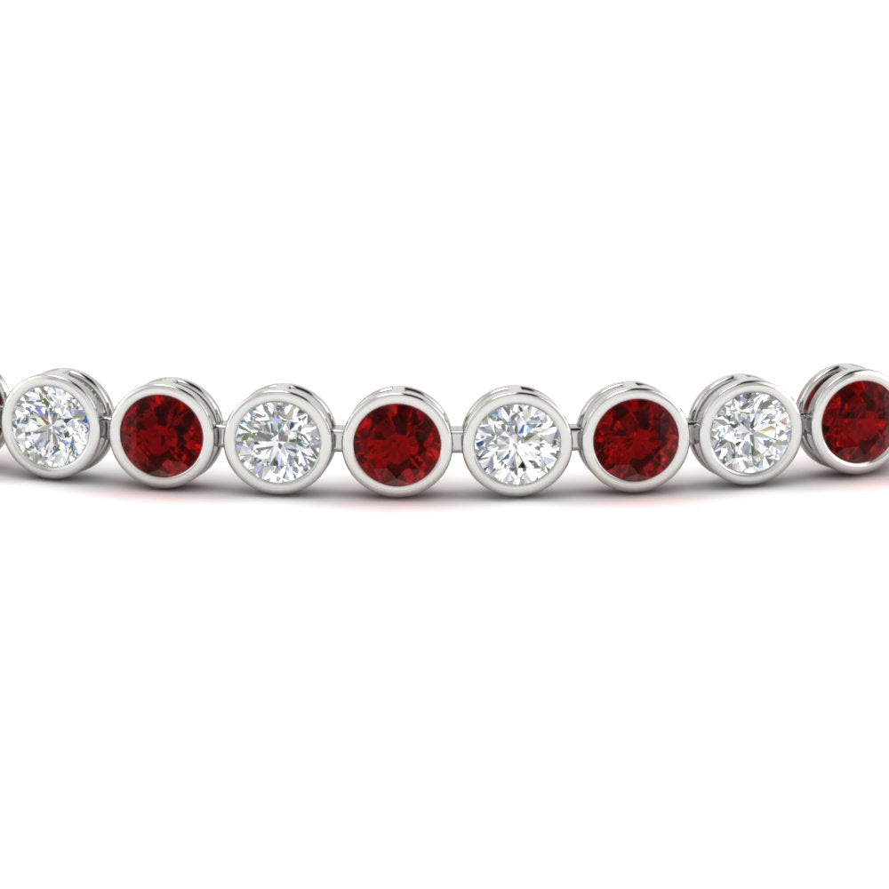 5.50 Carat Diamond Bezel Set Tennis Bracelet