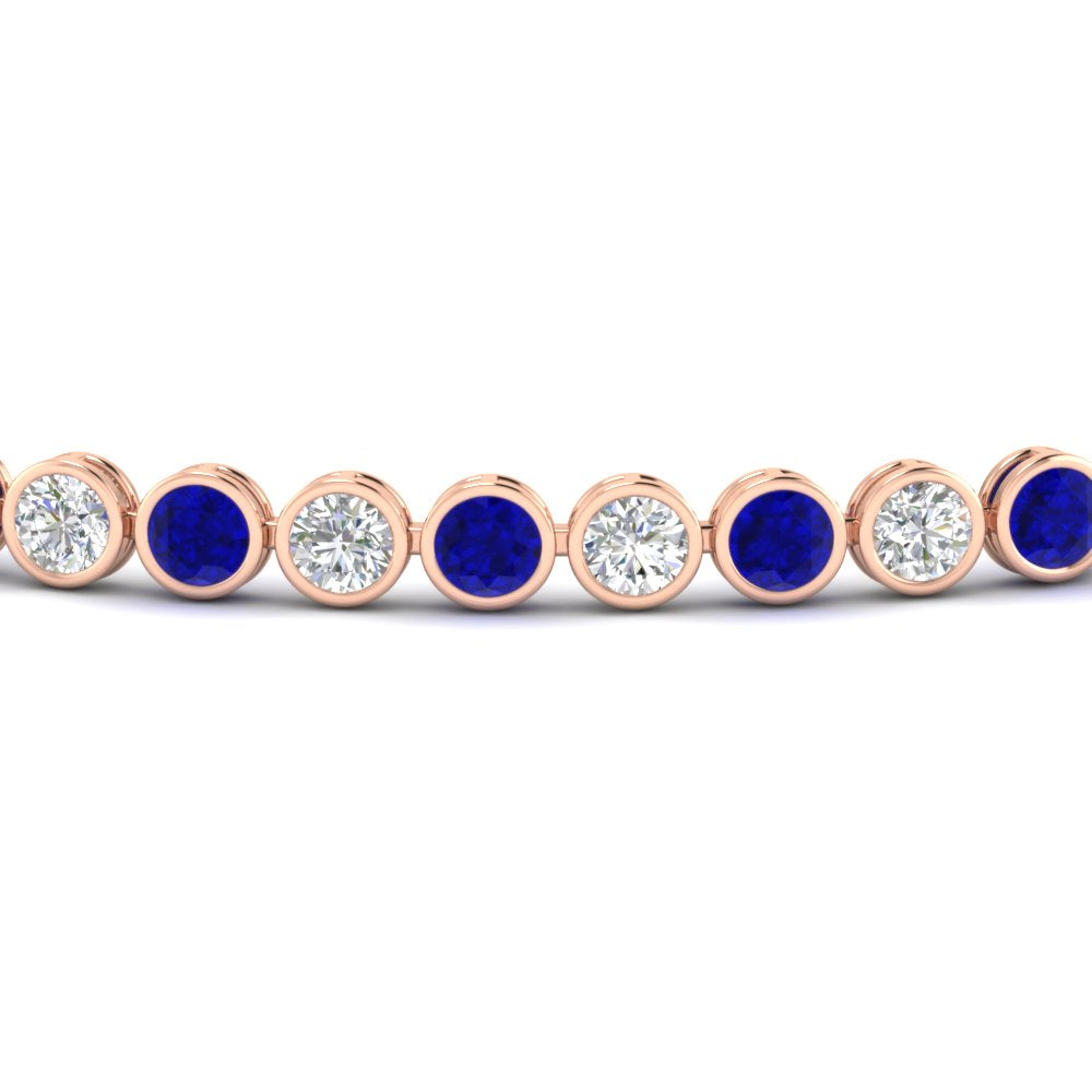 5.50 Carat Diamond Bezel Set Tennis Bracelet