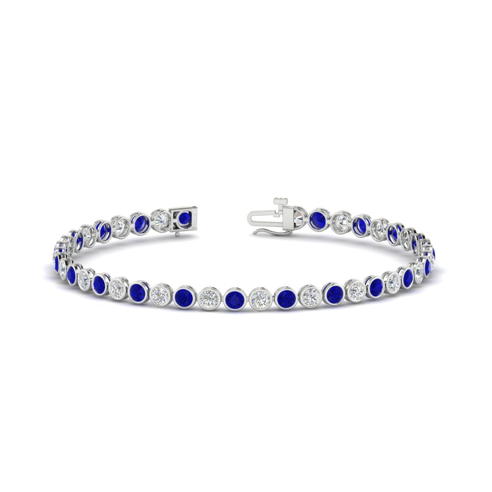 5.50 Carat Diamond Bezel Set Tennis Bracelet