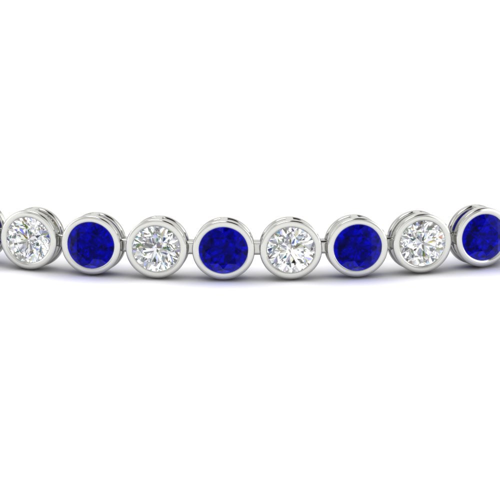 5.50 Carat Diamond Bezel Set Tennis Bracelet