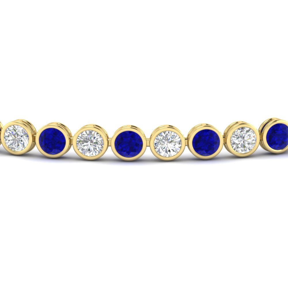 5.50 Carat Diamond Bezel Set Tennis Bracelet