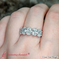 Thumbnail 4 - 5-Stone-Oval-Wedding-Band-3-Carat-In-950-Platinum-FD8008OVB-3.00-CT-10