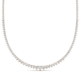 Graduated Diamond Tennis Chain Necklace