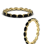 Load image into Gallery viewer, 5-carat-anniversary-east-west-black-onyx-wedding-ring-in-yellow-gold-FDEWB8868MQGBLACKANGLE3-5.00CT-NL-YG