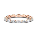 Load image into Gallery viewer, 5-carat-anniversary-east-west-diamond-wedding-ring-in-rose-gold-FDEWB8868MQ-5.00CT-NL-RG