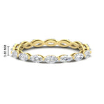 Load image into Gallery viewer, 5-carat-anniversary-east-west-diamond-wedding-ring-in-yellow-gold-FDEWB8868MQ-5.00CT-NL-YG-HW