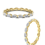 Load image into Gallery viewer, 5-carat-anniversary-east-west-diamond-wedding-ring-in-yellow-gold-FDEWB8868MQANGLE3-5.00CT-NL-YG