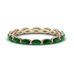 Load image into Gallery viewer, 5-carat-anniversary-east-west-emerald-wedding-ring-in-rose-gold-FDEWB8868MQGEMGR-5.00CT-NL-RG