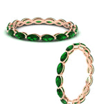 Load image into Gallery viewer, 5-carat-anniversary-east-west-emerald-wedding-ring-in-rose-gold-FDEWB8868MQGEMGRANGLE3-5.00CT-NL-RG