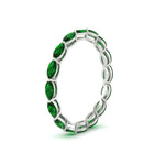 Load image into Gallery viewer, 5-carat-anniversary-east-west-emerald-wedding-ring-in-white-gold-FDEWB8868MQGEMGRANGLE2-5.00CT-NL-WG