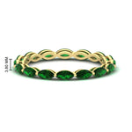 Load image into Gallery viewer, 5-carat-anniversary-east-west-emerald-wedding-ring-in-yellow-gold-FDEWB8868MQGEMGR-5.00CT-NL-YG-HW
