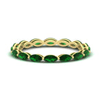 Load image into Gallery viewer, 5-carat-anniversary-east-west-emerald-wedding-ring-in-yellow-gold-FDEWB8868MQGEMGR-5.00CT-NL-YG