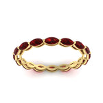 Load image into Gallery viewer, 5-carat-anniversary-east-west-ruby-wedding-ring-in-yellow-gold-FDEWB8868MQGRUDRANGLE5-5.00CT-NL-YG