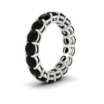 Load image into Gallery viewer, 5-carat-black-diamond-eternity-band-ring-in-white-gold-FD11249ROBGBLACKANGLE2-5.00CT-NL-WG

