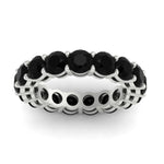 Load image into Gallery viewer, 5-carat-black-diamond-eternity-band-ring-in-white-gold-FD11249ROBGBLACKANGLE5-5.00CT-NL-WG
