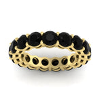 Load image into Gallery viewer, 5-carat-black-diamond-eternity-band-ring-in-yellow-gold-FD11249ROBGBLACKANGLE5-5.00CT-NL-YG
