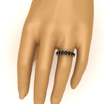 Load image into Gallery viewer, 5-carat-black-diamond-eternity-band-ring-in-yellow-gold-FD11249ROBGBLACKHAND-5.00CT-NL-YG
