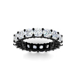 Load image into Gallery viewer, 5-carat-cushion-cut-diamond-eternity-wedding-ring-in-black-gold-FDEWB9296CUANGLE5-5.00CT-NL-BG
