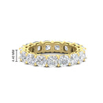 Load image into Gallery viewer, 5-carat-cushion-cut-diamond-eternity-wedding-ring-in-yellow-gold-FDEWB9296CU-5.00CT-NL-YG-HW
