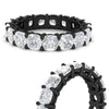 Load image into Gallery viewer, 5-carat-cushion-shaped-diamond-eternity-wedding-ring-in-black-gold-FDEWB9296CUANGLE-3-5.00CT-NL-BG