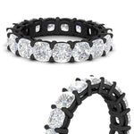 Load image into Gallery viewer, 5-carat-cushion-shaped-diamond-eternity-wedding-ring-in-black-gold-FDEWB9296CUANGLE-3-5.00CT-NL-BG

