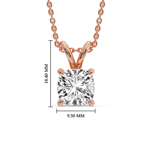 Cushion Cut Solitaire Pendant