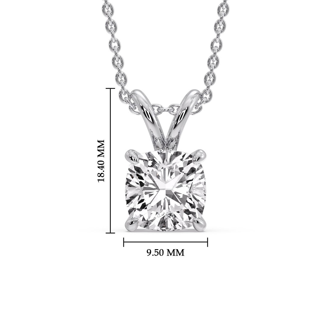 Cushion Cut Solitaire Pendant
