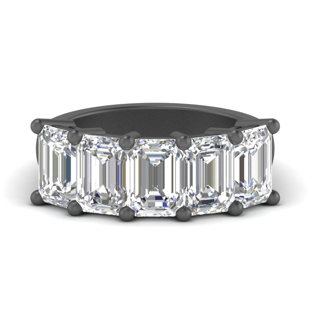 Emerald Cut Five Stone Diamond Anniversary Ring