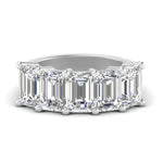 Load image into Gallery viewer, Emerald Cut Five Stone Diamond Anniversary Ring
