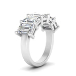 Load image into Gallery viewer, Emerald Cut Five Stone Diamond Anniversary Ring
