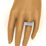 Load image into Gallery viewer, Emerald Cut Five Stone Diamond Anniversary Ring
