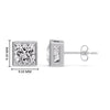 Load image into Gallery viewer, Stylish Princess Bezel Diamond Studs