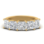Load image into Gallery viewer, 5-carat-diamond-wedding-band-princess-cut-in-yellow-gold-FD8008PRB-5.00CT-NL-YG.jpg
