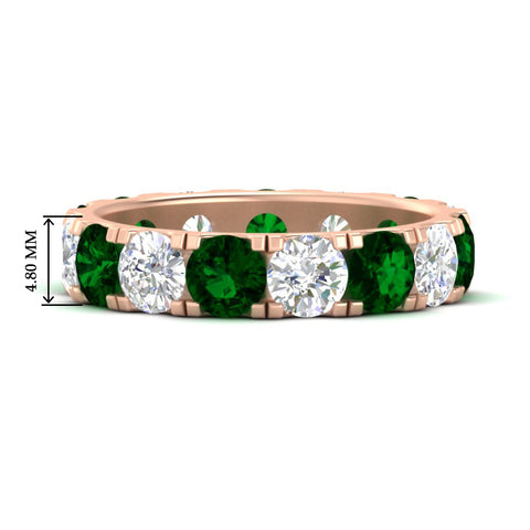 5-carat-double-prong-eternity-diamond-and-emerald-wedding-band-in-rose-gold-FDEWB8371GEMGR-5.00CT-NL-RG-HW