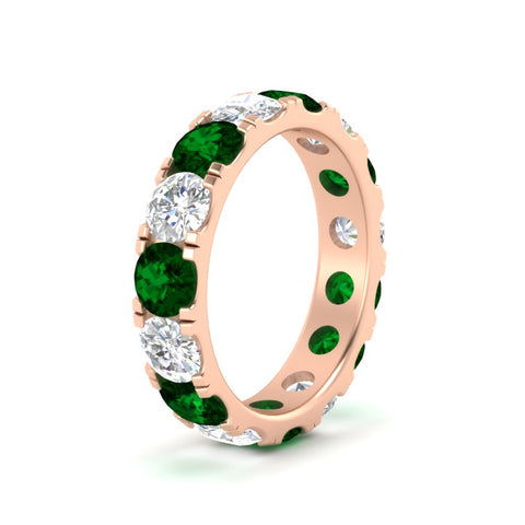 5-carat-double-prong-eternity-diamond-and-emerald-wedding-band-in-rose-gold-FDEWB8371GEMGRANGLE2-5.00CT-NL-RG
