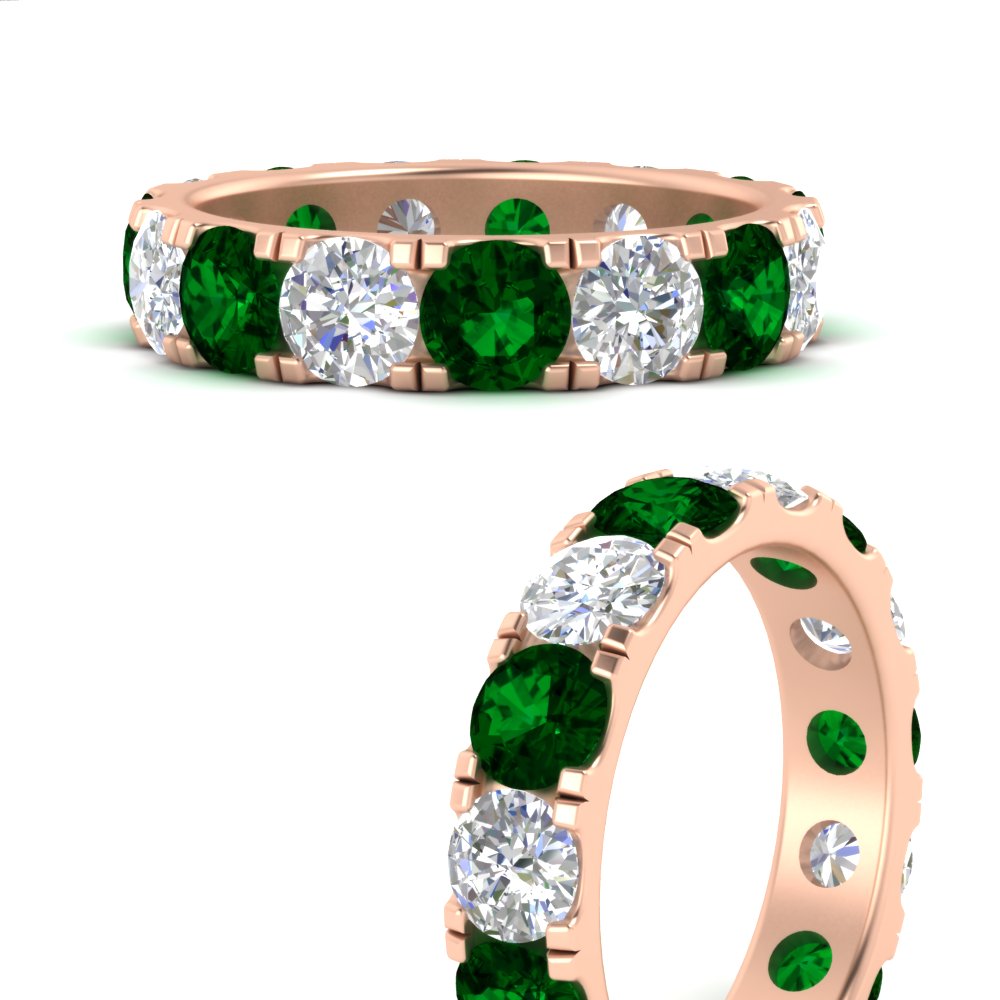 5 Carat Double Prong Eternity Wedding Band Diamond