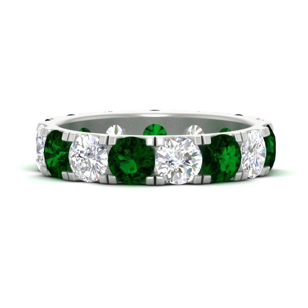 5 Carat Double Prong Eternity Wedding Band Diamond