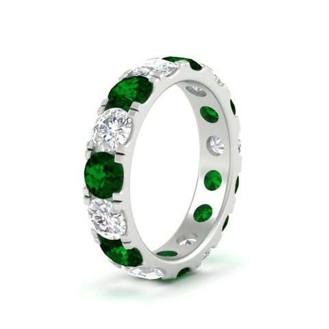 5-carat-double-prong-eternity-diamond-and-emerald-wedding-band-in-white-gold-FDEWB8371GEMGRANGLE2-5.00CT-NL-WG