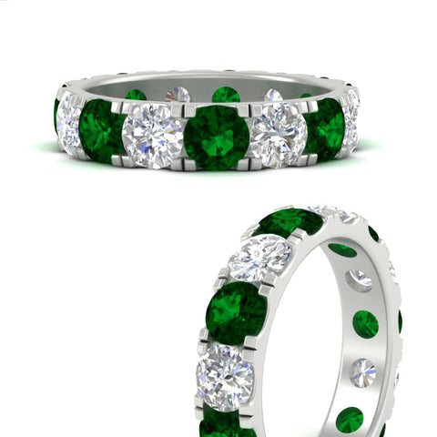 5-carat-double-prong-eternity-diamond-and-emerald-wedding-band-in-white-gold-FDEWB8371GEMGRANGLE3-5.00CT-NL-WG