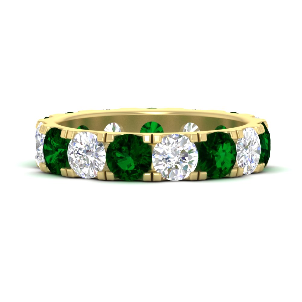 5 Carat Double Prong Eternity Wedding Band Diamond