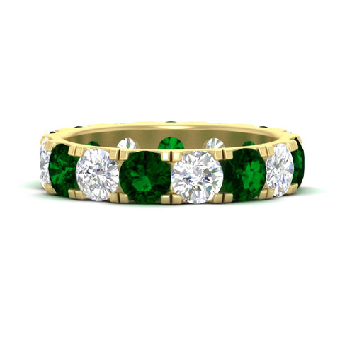 5-carat-double-prong-eternity-diamond-and-emerald-wedding-band-in-yellow-gold-FDEWB8371GEMGR-5.00CT-NL-YG