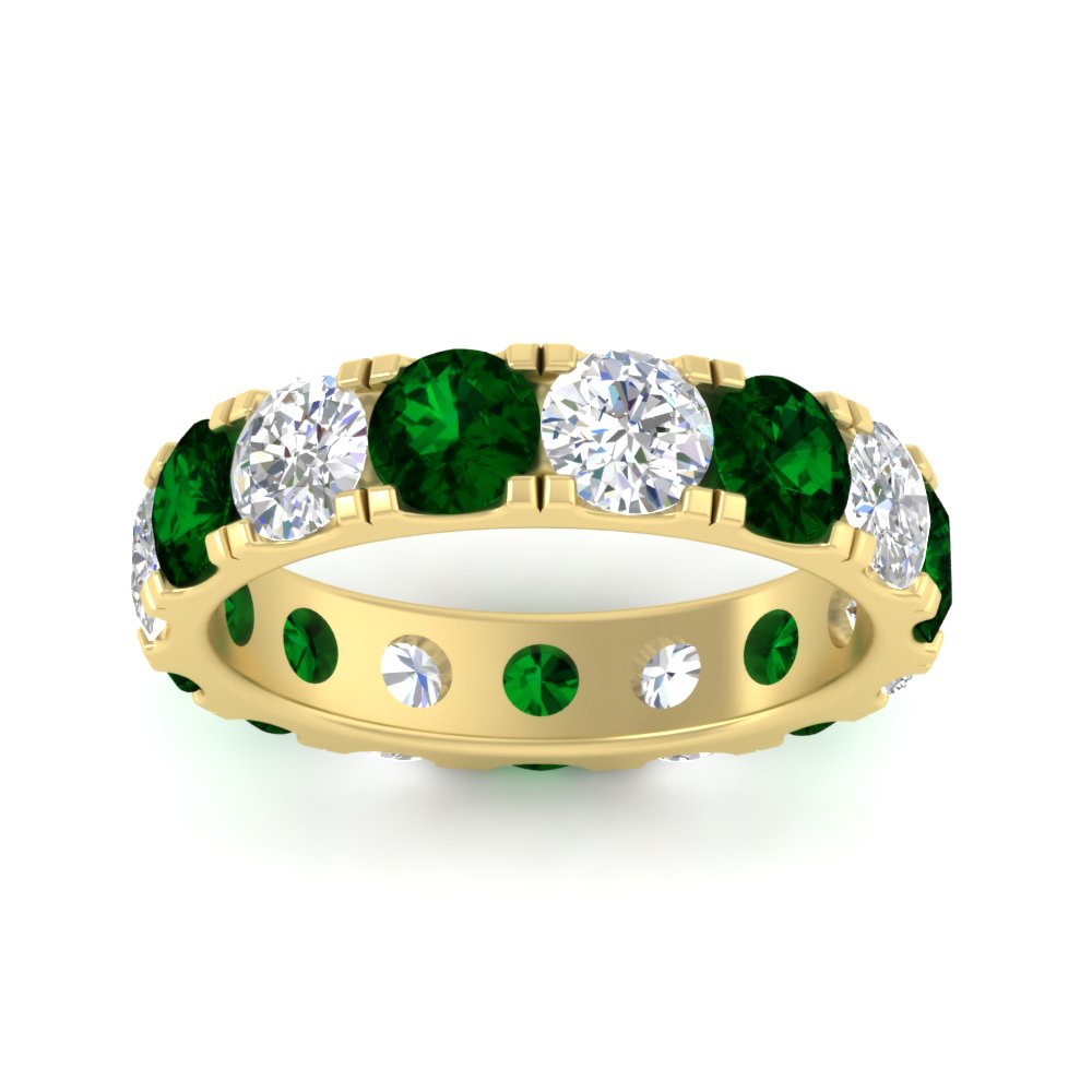 5 Carat Double Prong Eternity Wedding Band Diamond