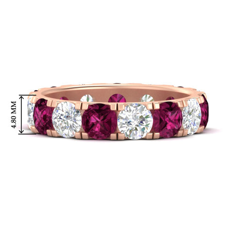 5-carat-double-prong-eternity-diamond-and-pink-sapphire-wedding-band-in-rose-gold-FDEWB8371GSADRPI-5.00CT-NL-RG-HW